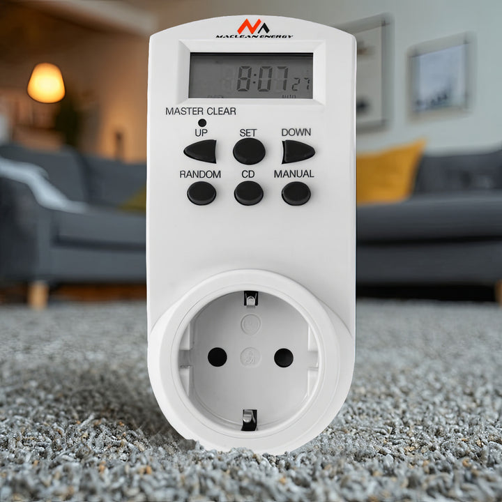 Týdenní denní elektrický časovač 220-240V, 16A 160 programů Maclean MCE08 (Německo)