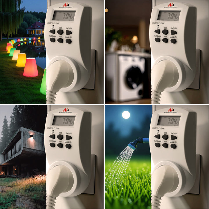 Týdenní denní elektrický časovač 220-240V, 16A 160 programů Maclean MCE08 (Německo)