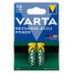 2x akumulátor R-06 R06 AA 1,2 V 2600 mAh Varta Recharge Accu Power