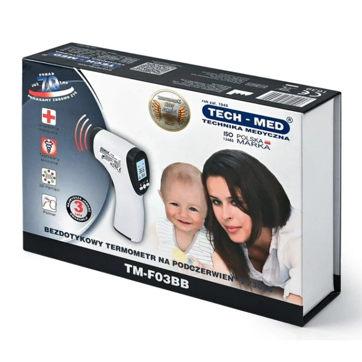 Bezkontaktní teploměr Tech-Med, LCD displej, paměť pro 32 výsledků, TM-F03BB