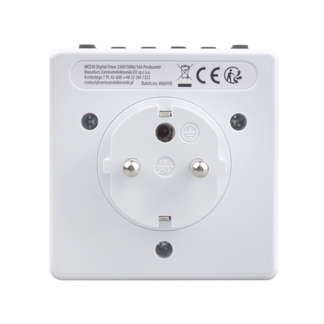 Programovatelný digitální časovač Schuko 3600W max 156 programů Maclean Energy MCE30