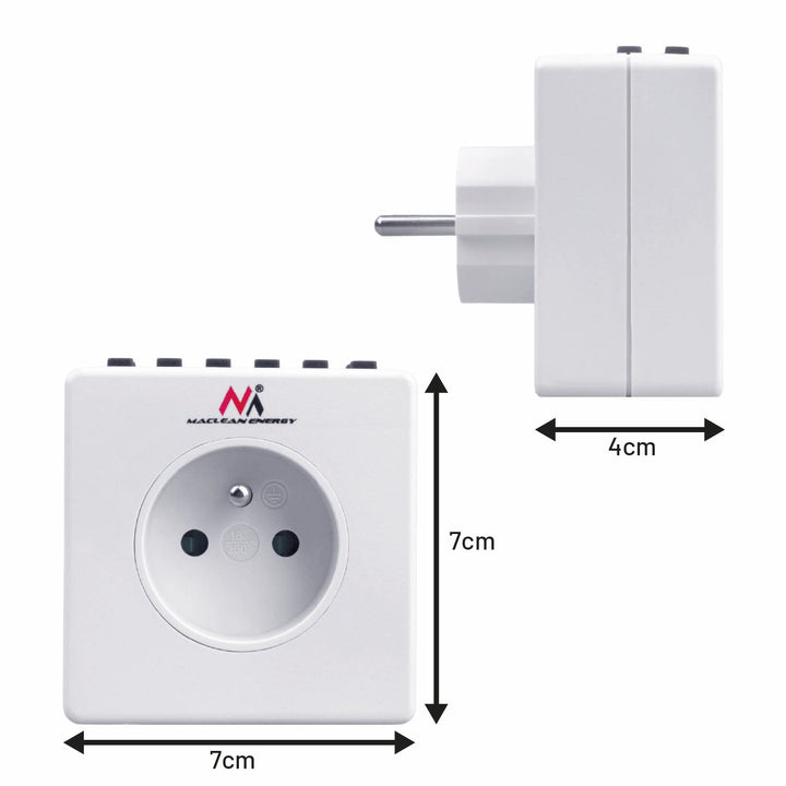 Programovatelný digitální časovač Schuko 3600W max 156 programů Maclean Energy MCE30