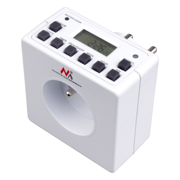 Programovatelný digitální časovač Schuko 3600W max 156 programů Maclean Energy MCE30