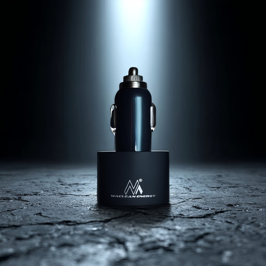 Nabíječka do auta USBUSB 5.2A. Vestavěný kabel 8PIN MCE76 pro Iphone