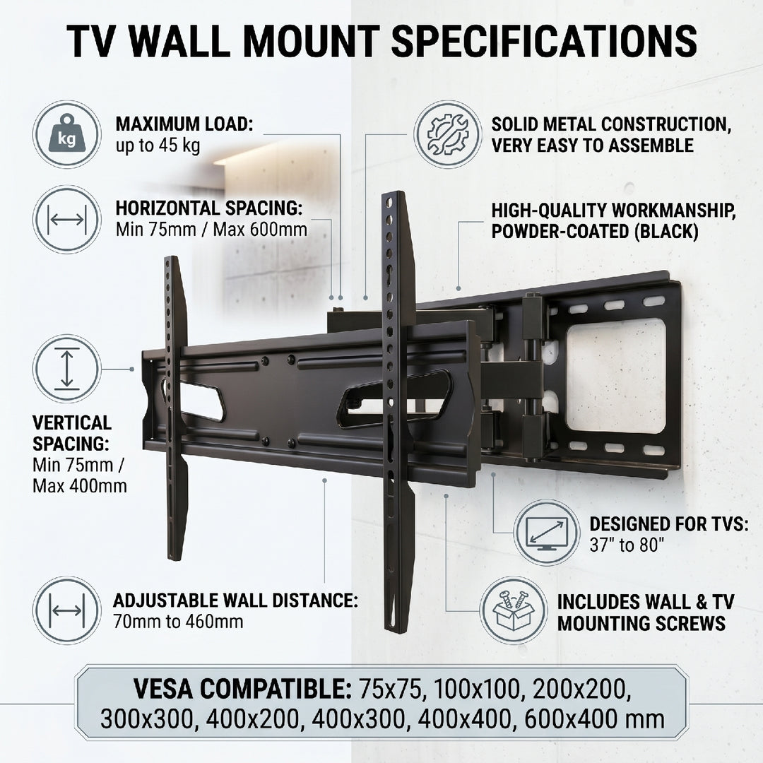 TV Držák 37-70“ Maclean MC723 40kg 600x400 max kvalitní