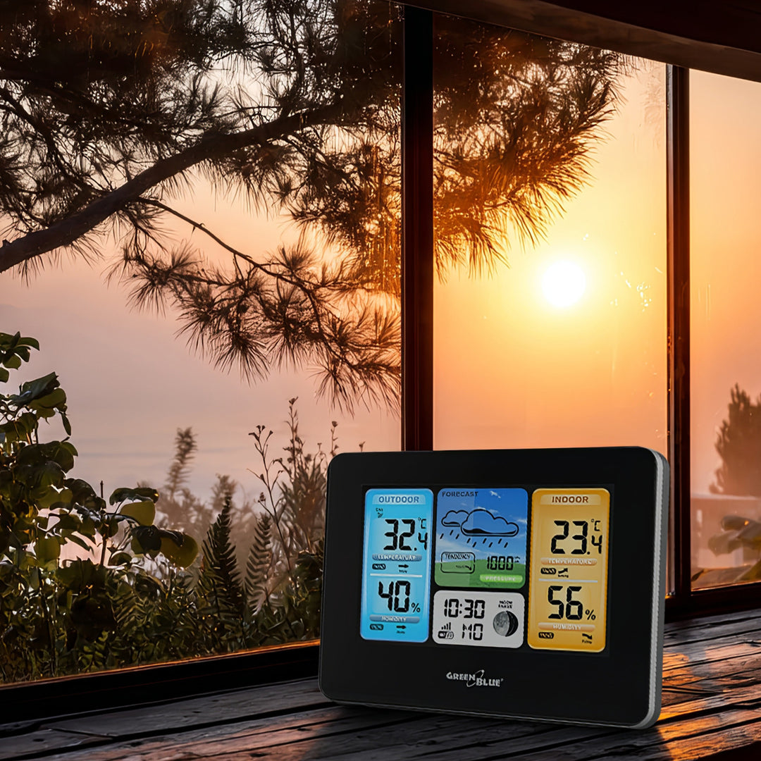 Bezdrátová meteorologická stanice GreenBlue GB522 WiFi fáze měsíce