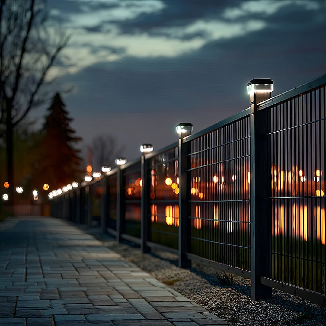 GreenBlue LED solární sloupková lampa, 60x60mm, obálková stříška, GB126