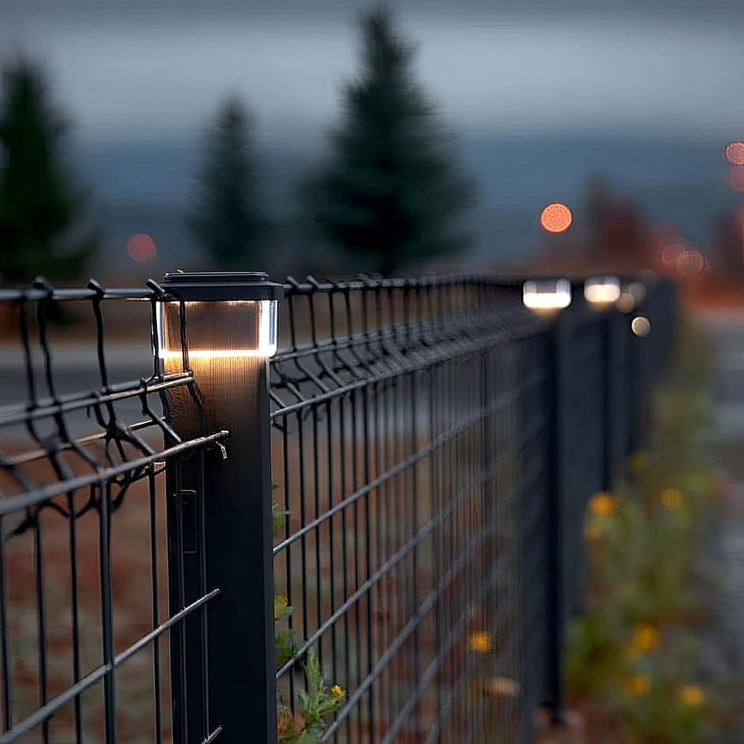 GreenBlue LED solární sloupková lampa, 60x60mm, obálková stříška, GB126