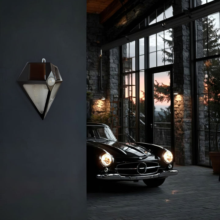 Nástěnná solární lampa 6 LED Maclean s pohybovým čidlem MCE168 2 solar. panely