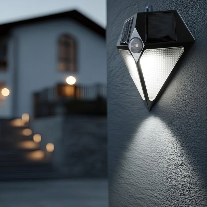 Nástěnná solární lampa 6 LED Maclean s pohybovým čidlem MCE168 2 solar. panely