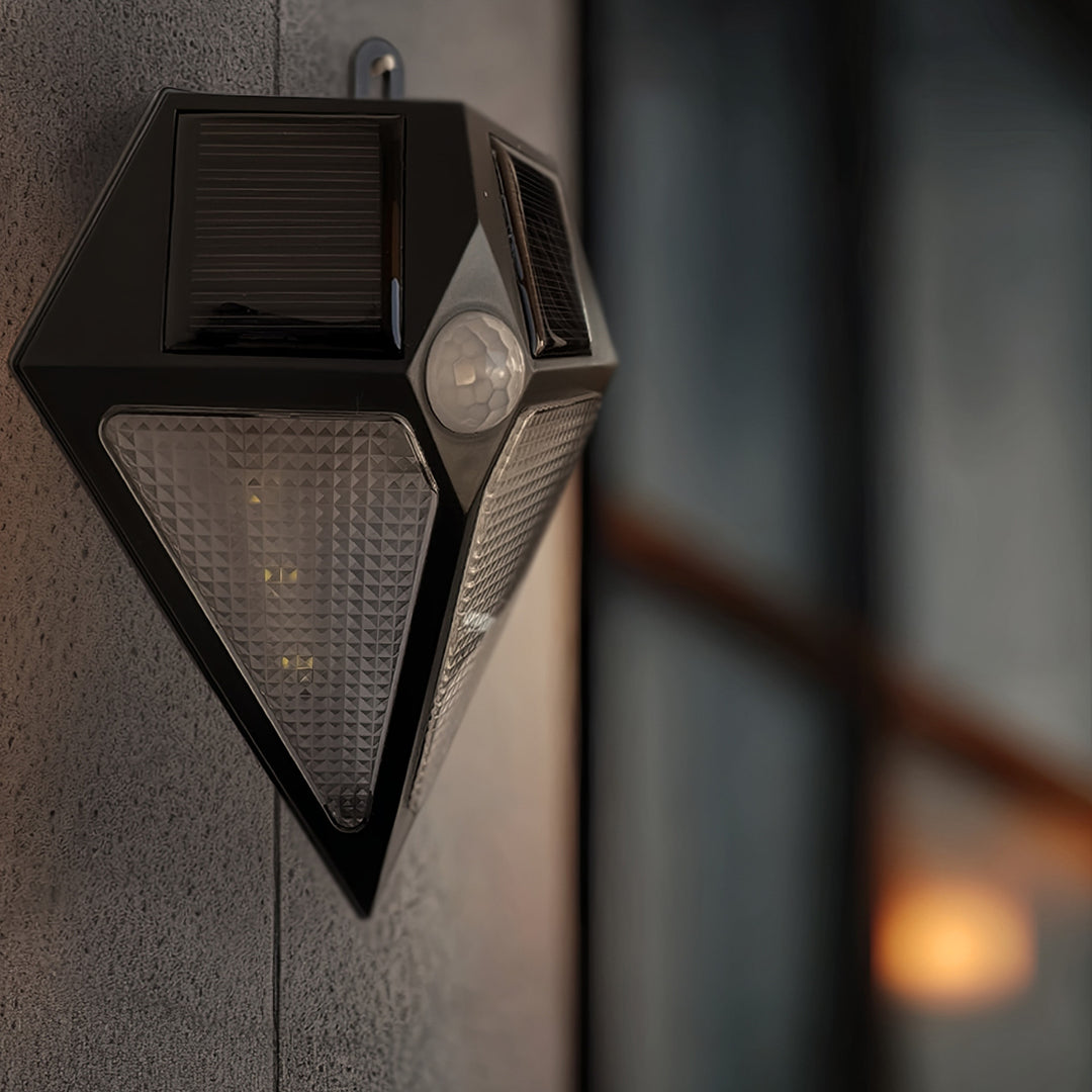 Nástěnná solární lampa 6 LED Maclean s pohybovým čidlem MCE168 2 solar. panely