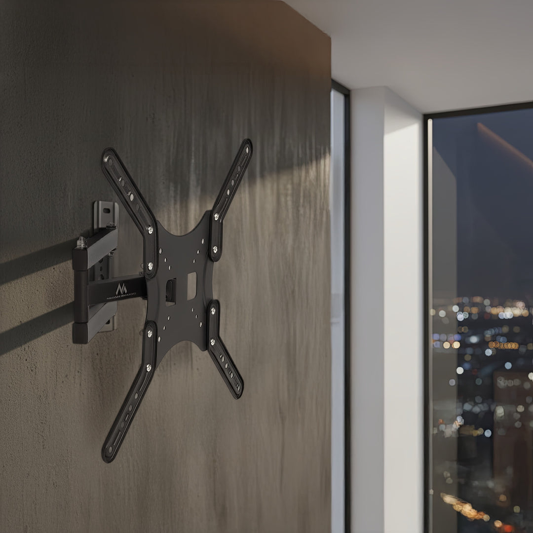 Věšák pro televizor nebo monitor 13-55" 30kg universální Maclean MC-759 černý max vesa 400x400