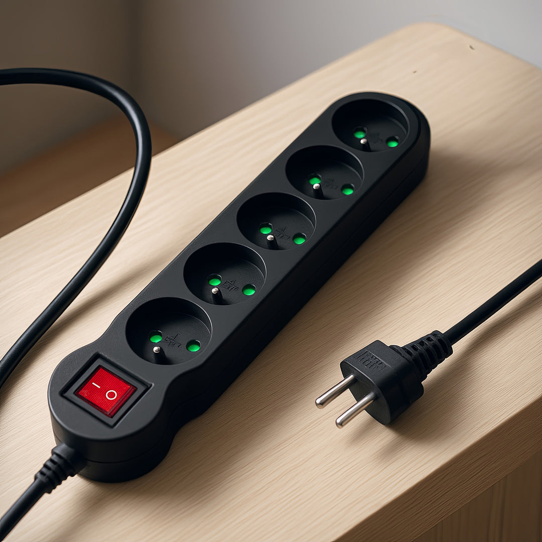 Napájecí lišta Maclean Energy MCE183 Prodlužovací kabel s 5 zásuvkami a vypínačem