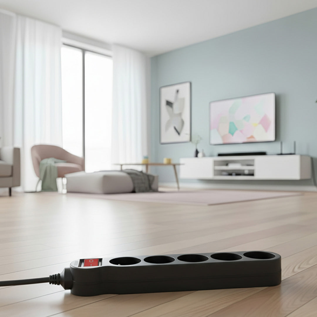 Napájecí lišta Maclean Energy MCE183 Prodlužovací kabel s 5 zásuvkami a vypínačem