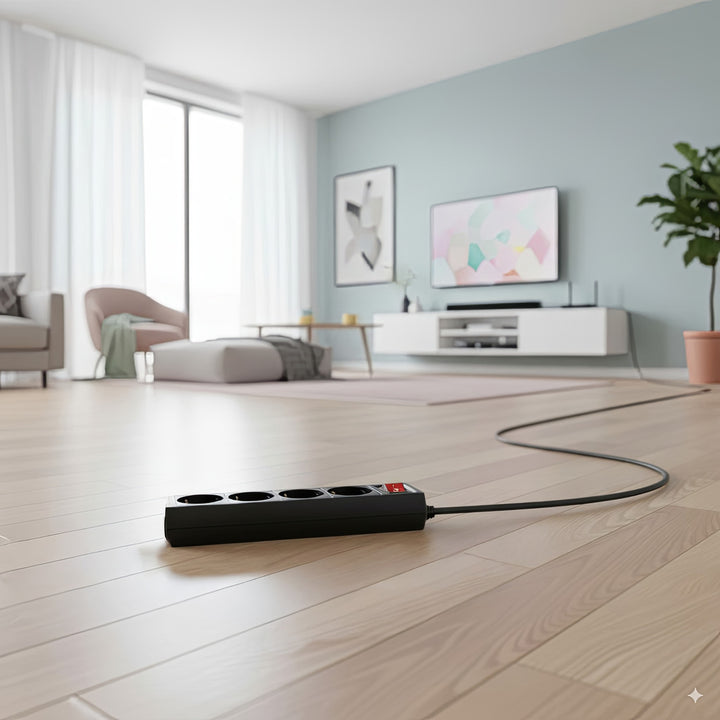 Prodlužovací kabel Extension 4 zásuvky  5 m  německý typ  Maclean MCE194G 3500