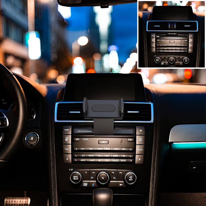 Univerzální držák mobilního telefonu do auta s jednoduchou instalací do slotu pro CD téměř ve všech vozech