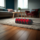 Napájecí lišta Maclean, prodlužovací kabel s 5 zásuvkami, s vypínači, 250VAC/10A, 1,5 m, MCE204