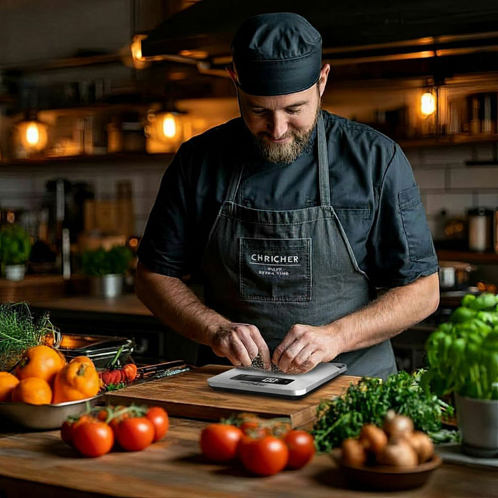 Digitální kuchyňská váha GreenBlue GB170 z nerezové oceli s funkcí dovažování a časovače až do 5 kg