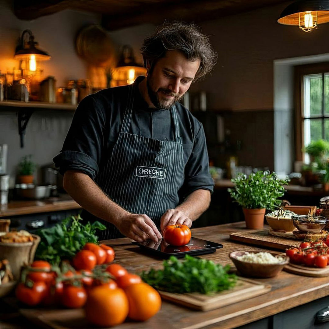 Digitální elektrická kuchyňská váha GreenBlue GB171 v černé barvě s funkci dovažování