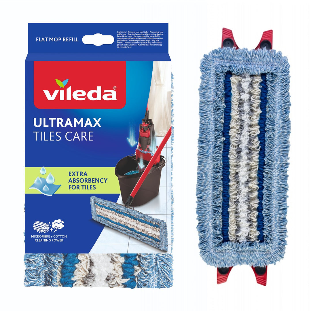 Náhradní hlavice k mopu Vileda, na čištění dlaždic a PVC, Ultramax Tiles Care