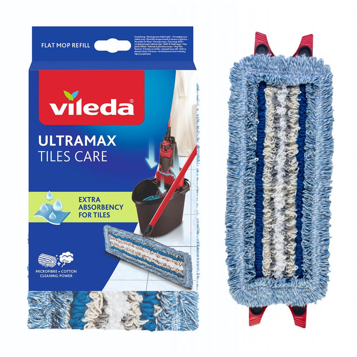 Náhradní hlavice k mopu Vileda, na čištění dlaždic a PVC, Ultramax Tiles Care