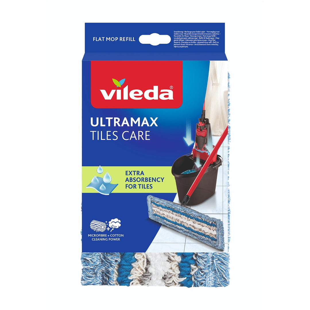 Náhradní hlavice k mopu Vileda, na čištění dlaždic a PVC, Ultramax Tiles Care