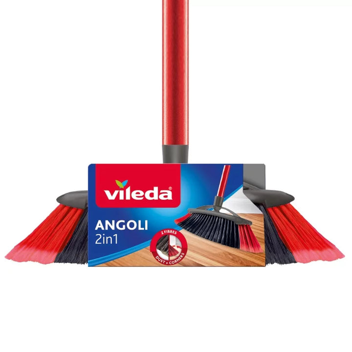Vileda XXL Smeták VILEDA 2v1 XXL dva typy štětin sada s tyči 2 v 1