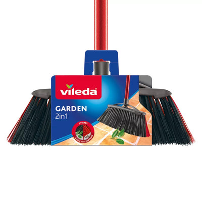 Venkovní kartáč Vileda s tyčí Garden 2v1