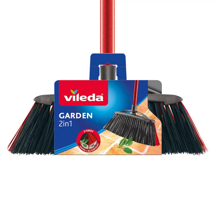 Venkovní kartáč Vileda s tyčí Garden 2v1