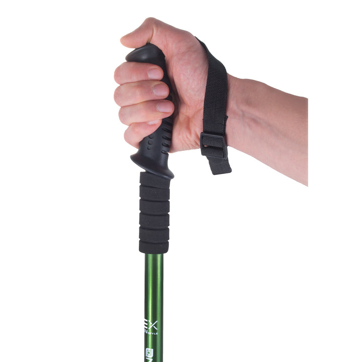 Hliníkové teleskopické hole pro nordic walking, 65–135 cm, zelené