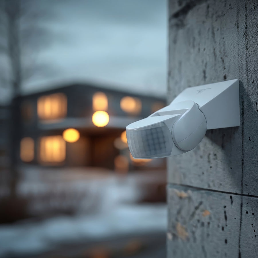 Infračervený snímač pohybu s dálkovým ovládáním IP65, max. 800 W (žárovka), max. 1200 W (LED) MCE241 Maclean Energy