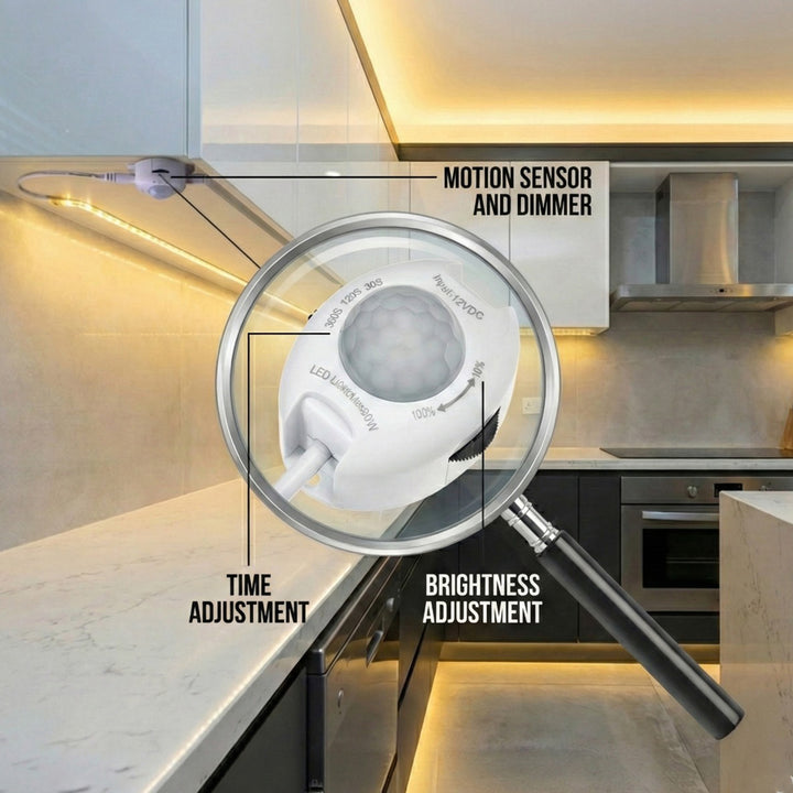 Infračervený LED senzor 12v max 60W MCE242 Maclean Energy pro LED pásky