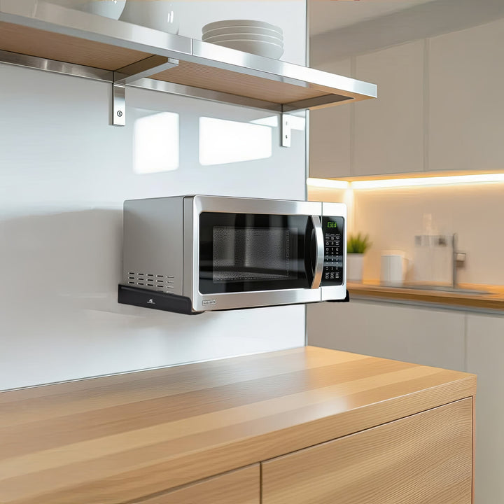 Univerzální držák pro mikrovlnnou troubu Maclean MC-807 až do 35 kg - černý