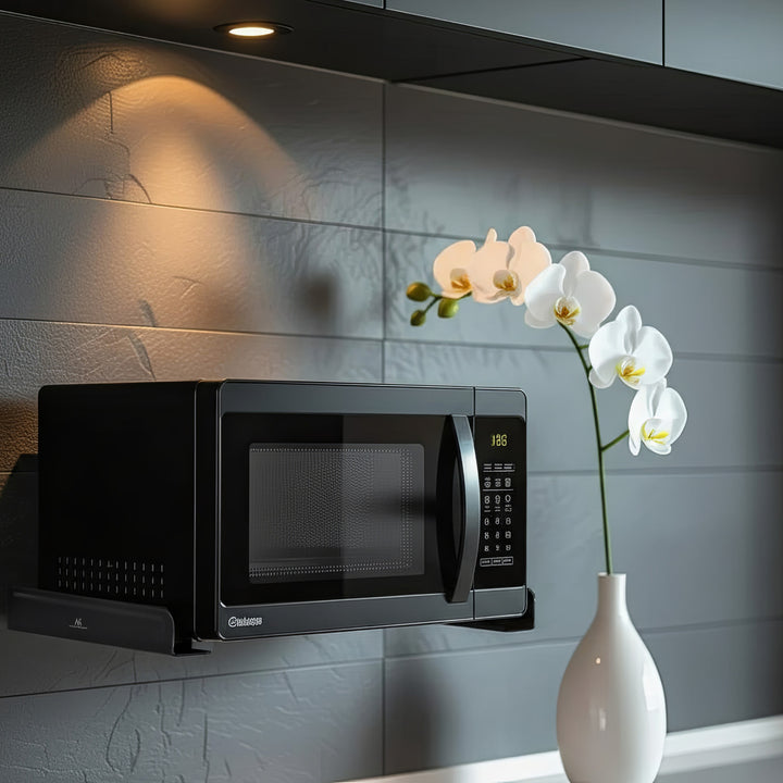 Univerzální držák pro mikrovlnnou troubu Maclean MC-807 až do 35 kg - černý