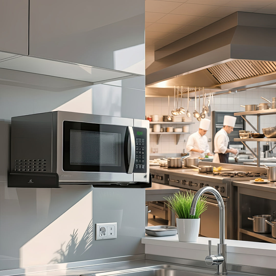 Univerzální držák pro mikrovlnnou troubu Maclean MC-807 až do 35 kg - černý