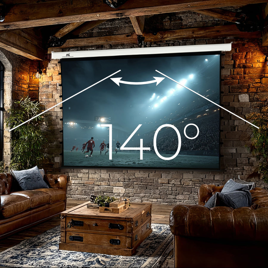 Elektrické projekční plátno Maclean, napínané Premium, nástěnné nebo stropní, 120", 4:3, MC-993