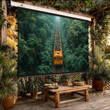 Elektrické projekční plátno Maclean, napínané Premium, nástěnné nebo stropní, 120", 4:3, MC-993