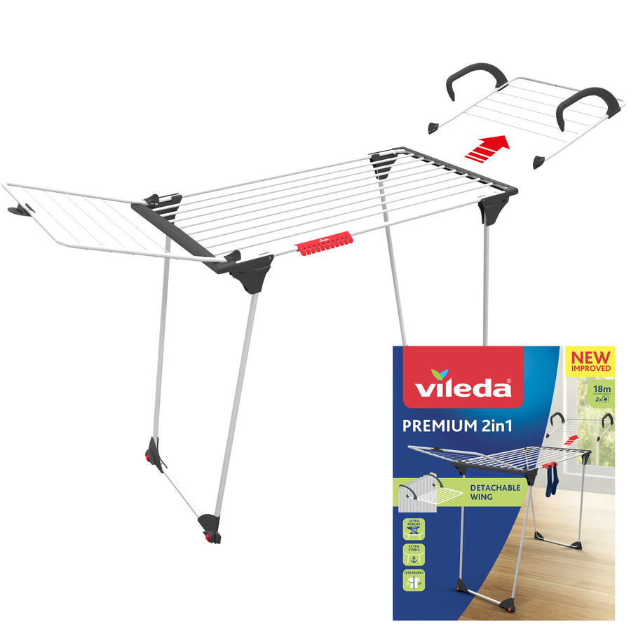 Sušák na prádlo Vileda Premium 2v1 s blokádou křídel