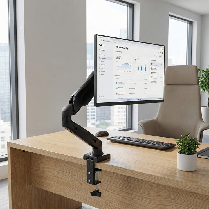 Černý držák LED LCD monitoru Maclean 13 "-27" 8 kg stolní na stůl