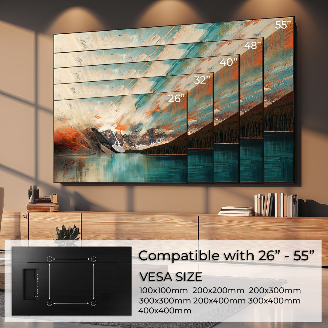 TV držák 26-55 "40 kg univerzální Maclean MC-862 černý max vesa 400x400