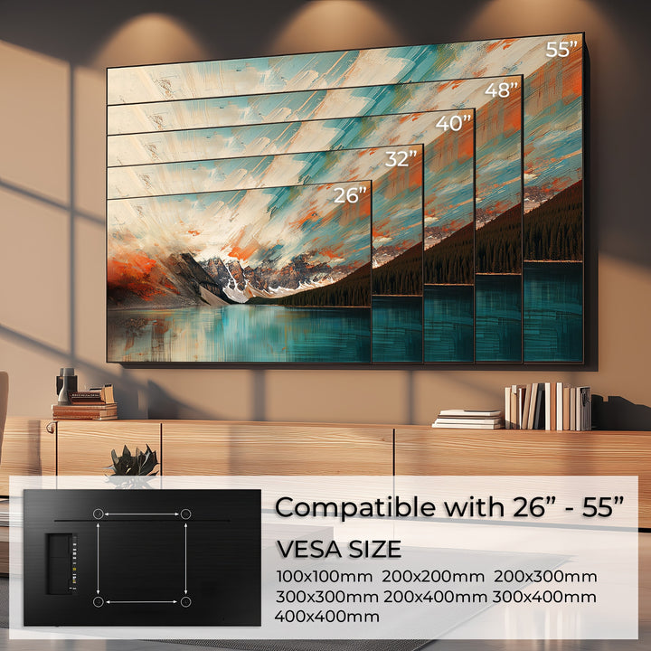 TV držák 26-55 "40 kg univerzální Maclean MC-862 černý max vesa 400x400