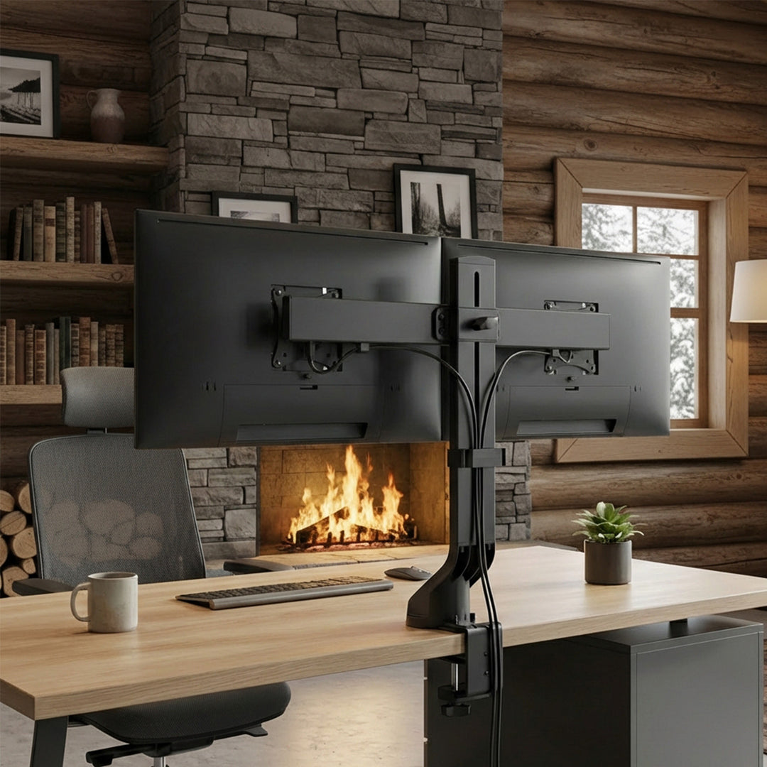 Držák pro dva monitory / dvojitý 17 "-27" 14 kg Maclean MC-854 VESA 75x75 100x100 se hodí pro MC-848 a MC-849