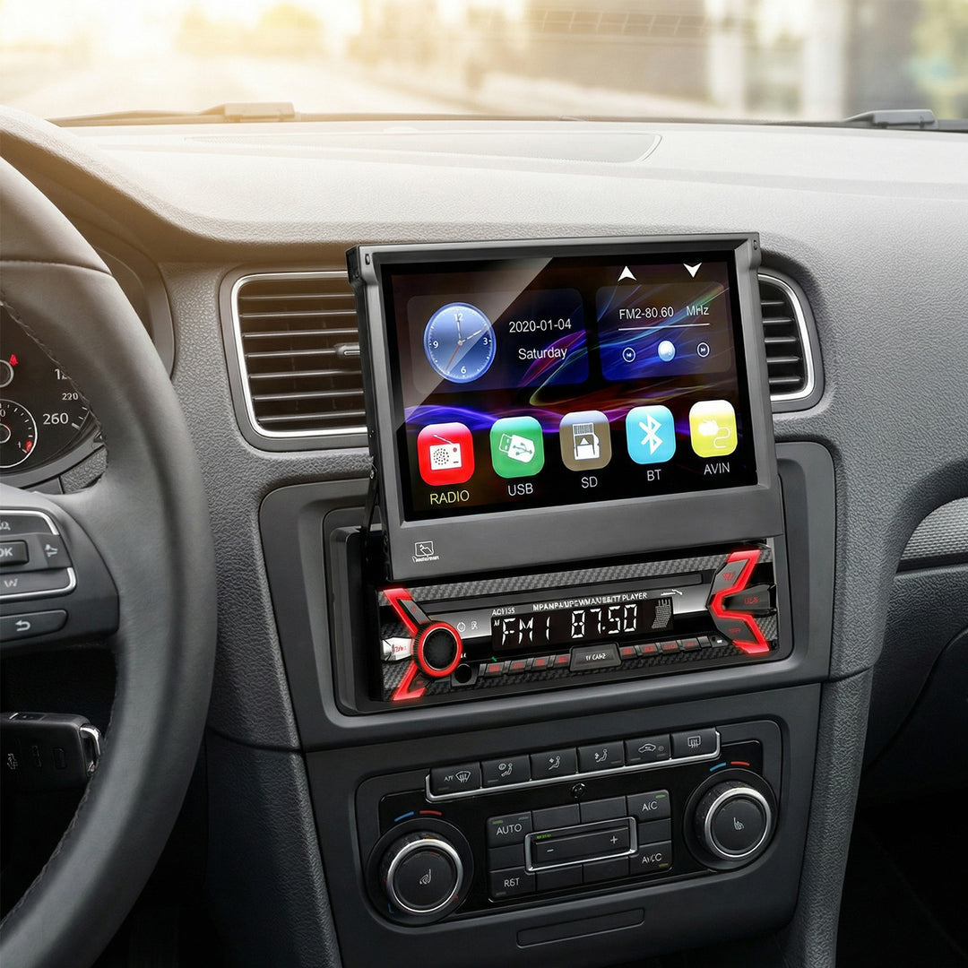 Audiocore AC9100 LCD 7 "zatahovací dotykový MP5 Bluetooth handsfree RDS + dálkové ovládání