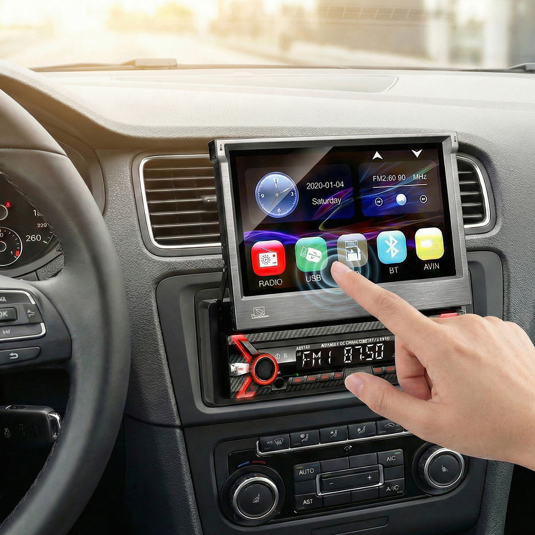 Audiocore AC9100 LCD 7 "zatahovací dotykový MP5 Bluetooth handsfree RDS + dálkové ovládání