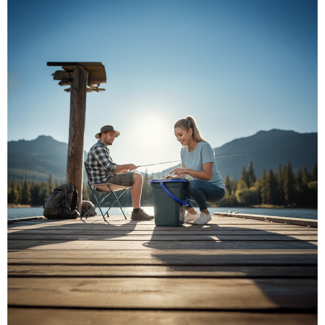 Turistická toaleta GreenBlue GB320BB černo-modrá 19 L