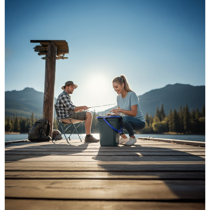 Turistická toaleta GreenBlue GB320BB černo-modrá 19 L