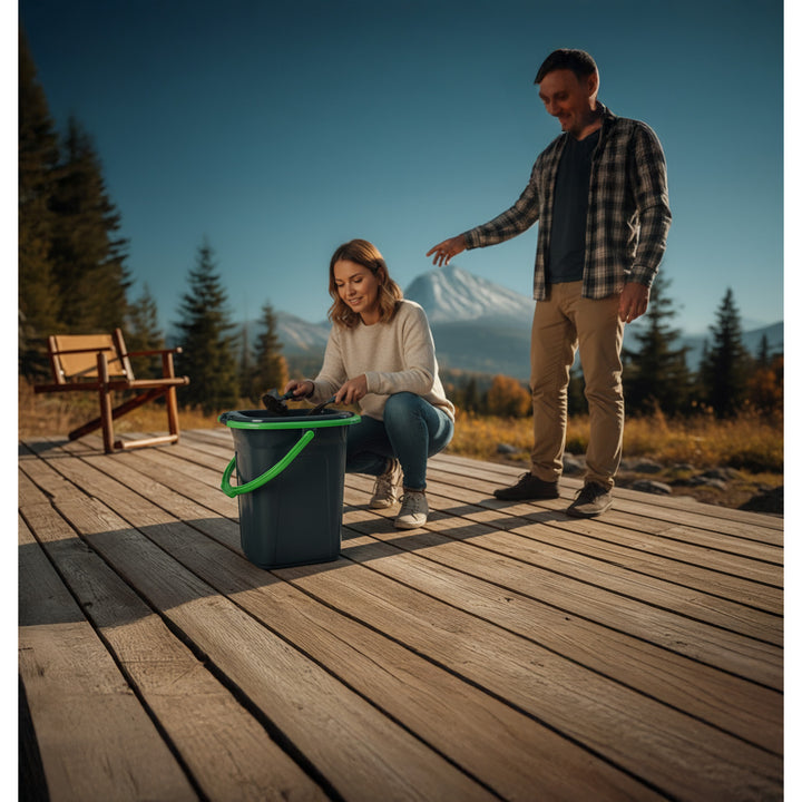 Turistická toaleta GreenBlue GB320BG černo-zelená 19 L