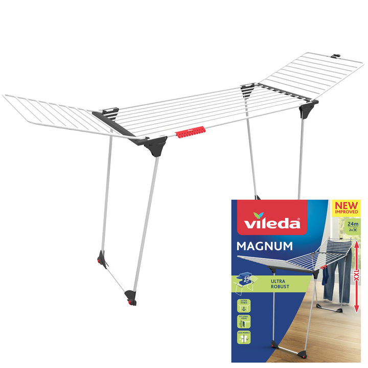 Stojan na prádlo Vileda Magnum, sušicí plocha 24 m², ocelová lana XXL