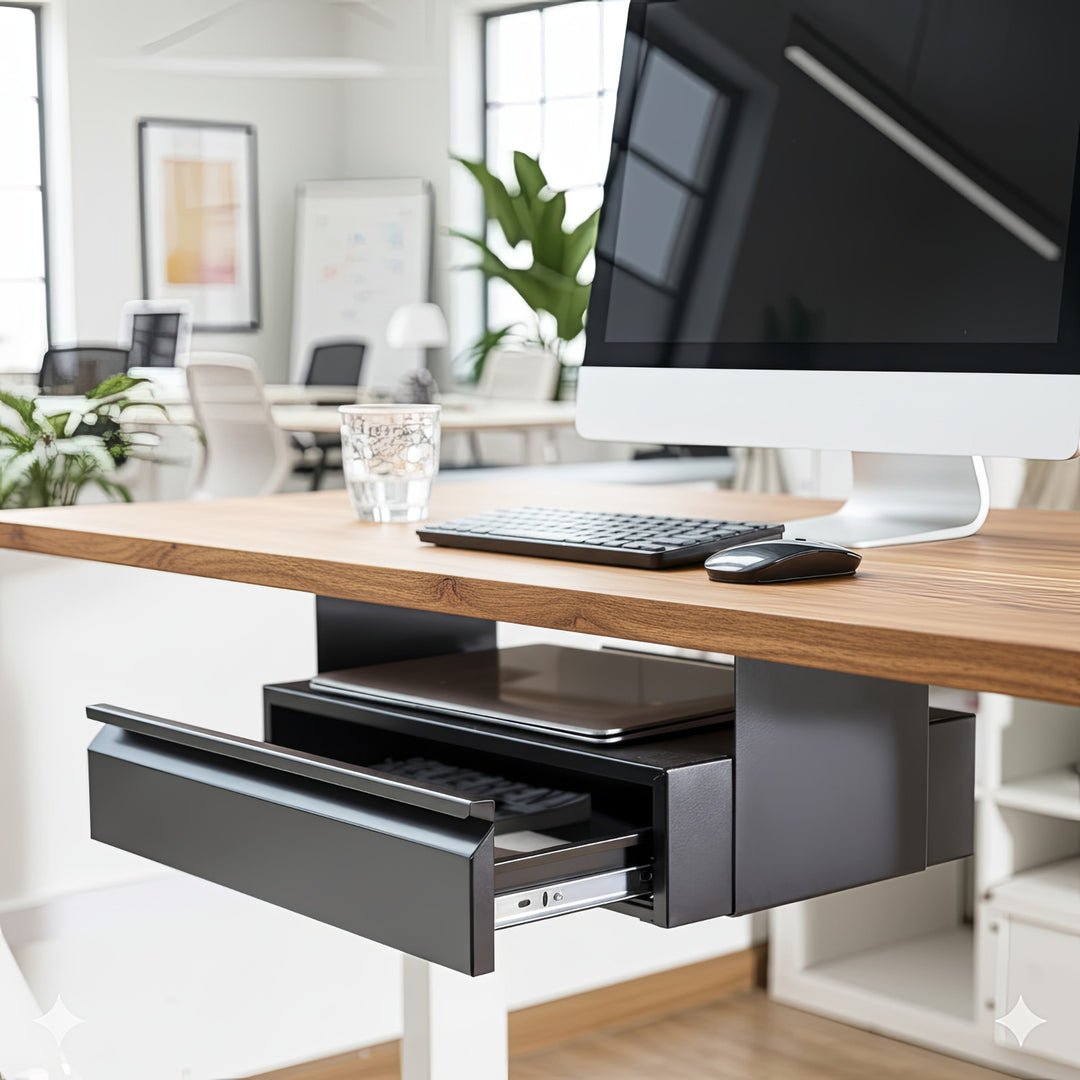 Ergonomická černá zásuvka organizér pod stůl Maclean MC-875 max. 5 kg