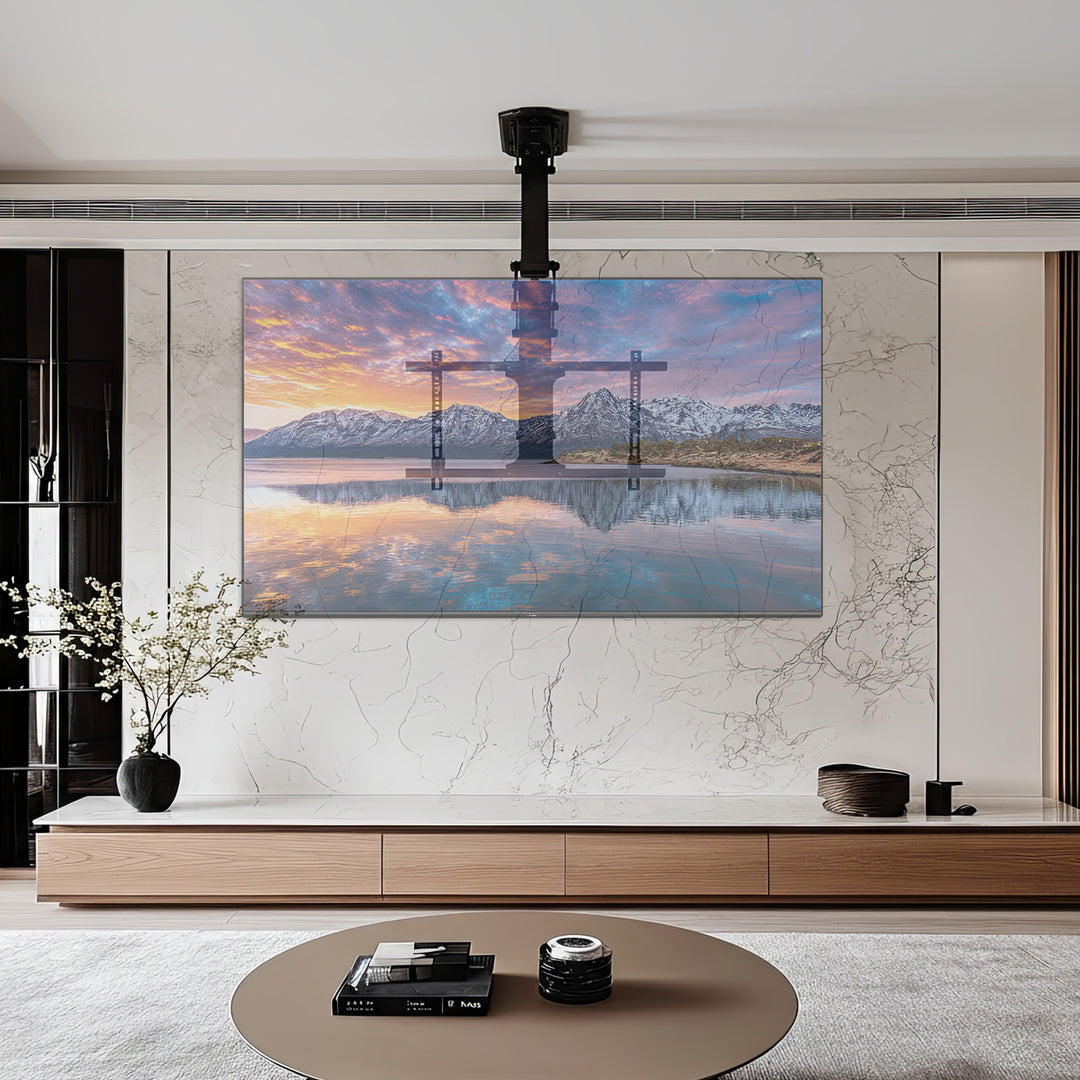 Elektrický stropní televizní držák 32 "-70" 35 kg max. dálkové ovládání Maclean MC-880 max VESA 600x411